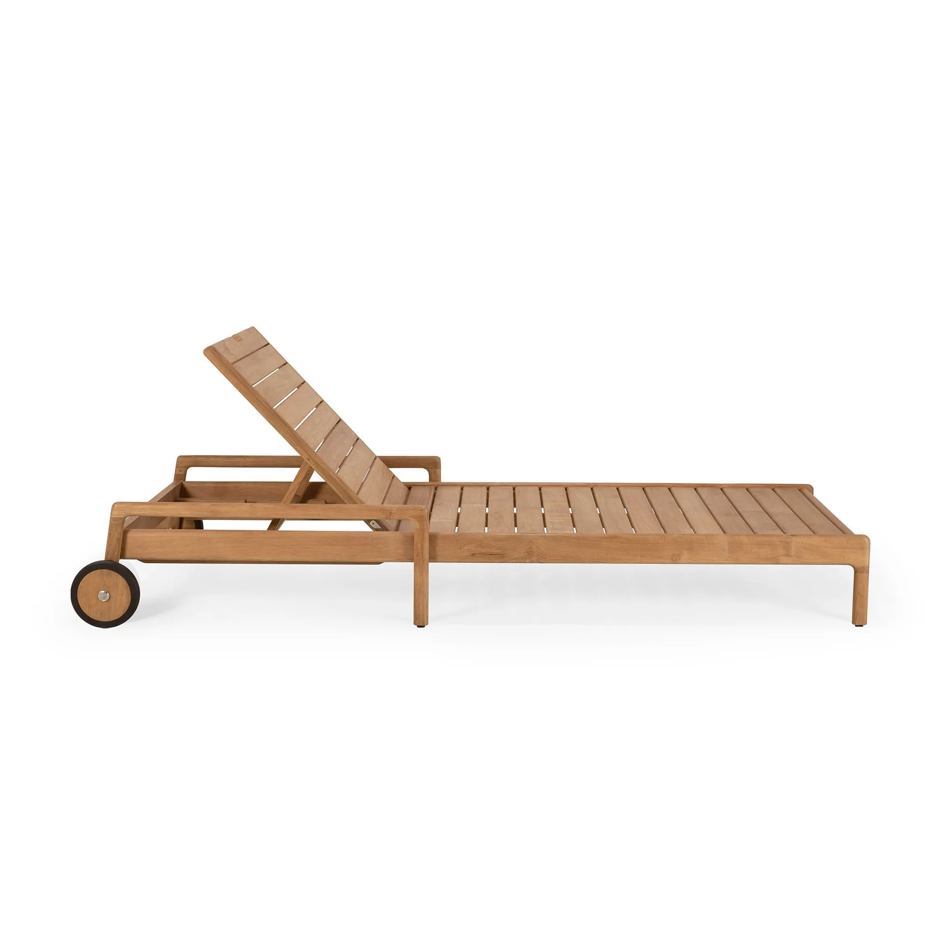 Teak Jack Outdoor Adjustable Lounger - Wooden Frame