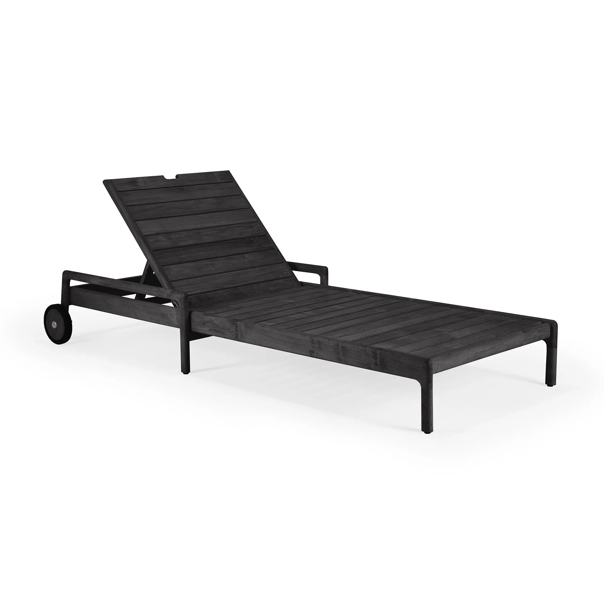 Teak Jack Outdoor Adjustable Lounger - Wooden Frame