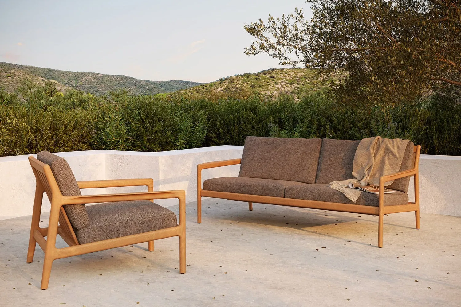 Teak Jack Outdoor Lounge Chair - Mocha