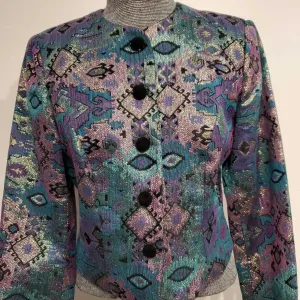Teal and Pink Sparkle Aztech Western Top