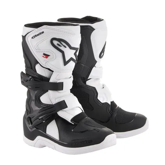 Tech-3S Kids MX Boots Black/White 10