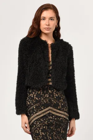 Thalia Faux Fur Cropped Coat