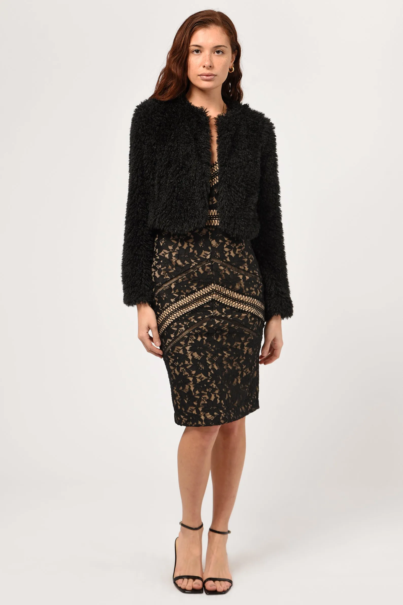 Thalia Faux Fur Cropped Coat