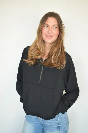 The Classic Quarter Zip - Black