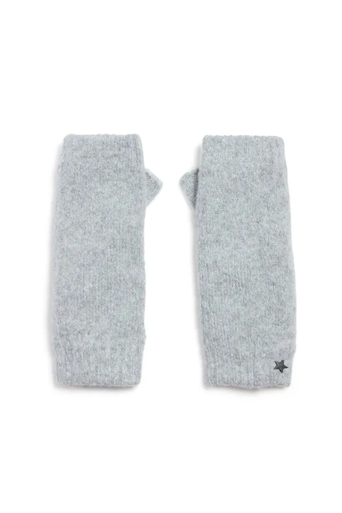 The Concorde Knit Mittens-Light Grey
