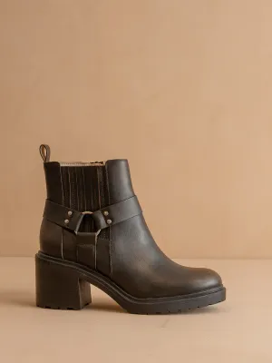 The Jayden | Brown Motorcycle Bootie