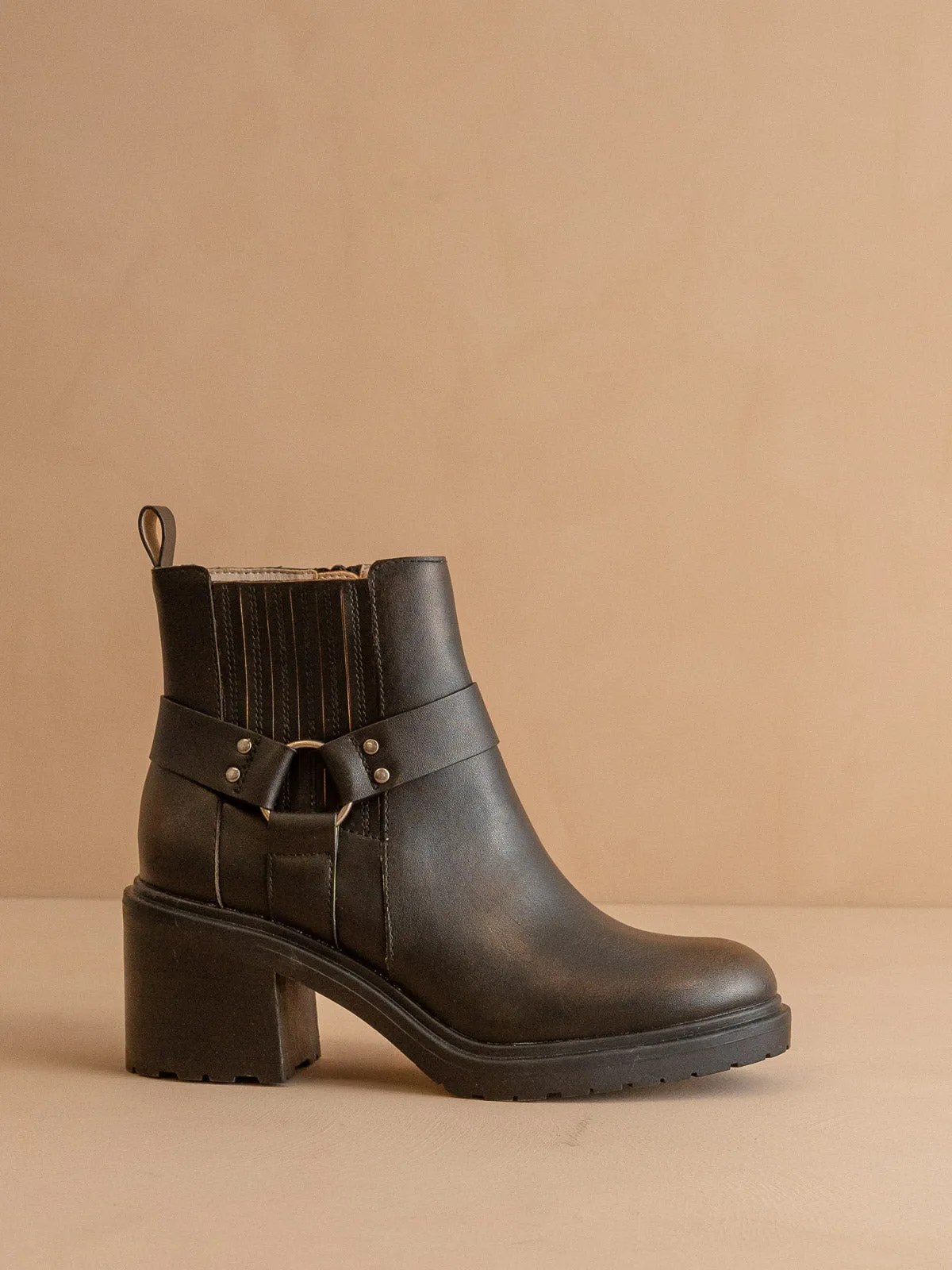 The Jayden | Brown Motorcycle Bootie