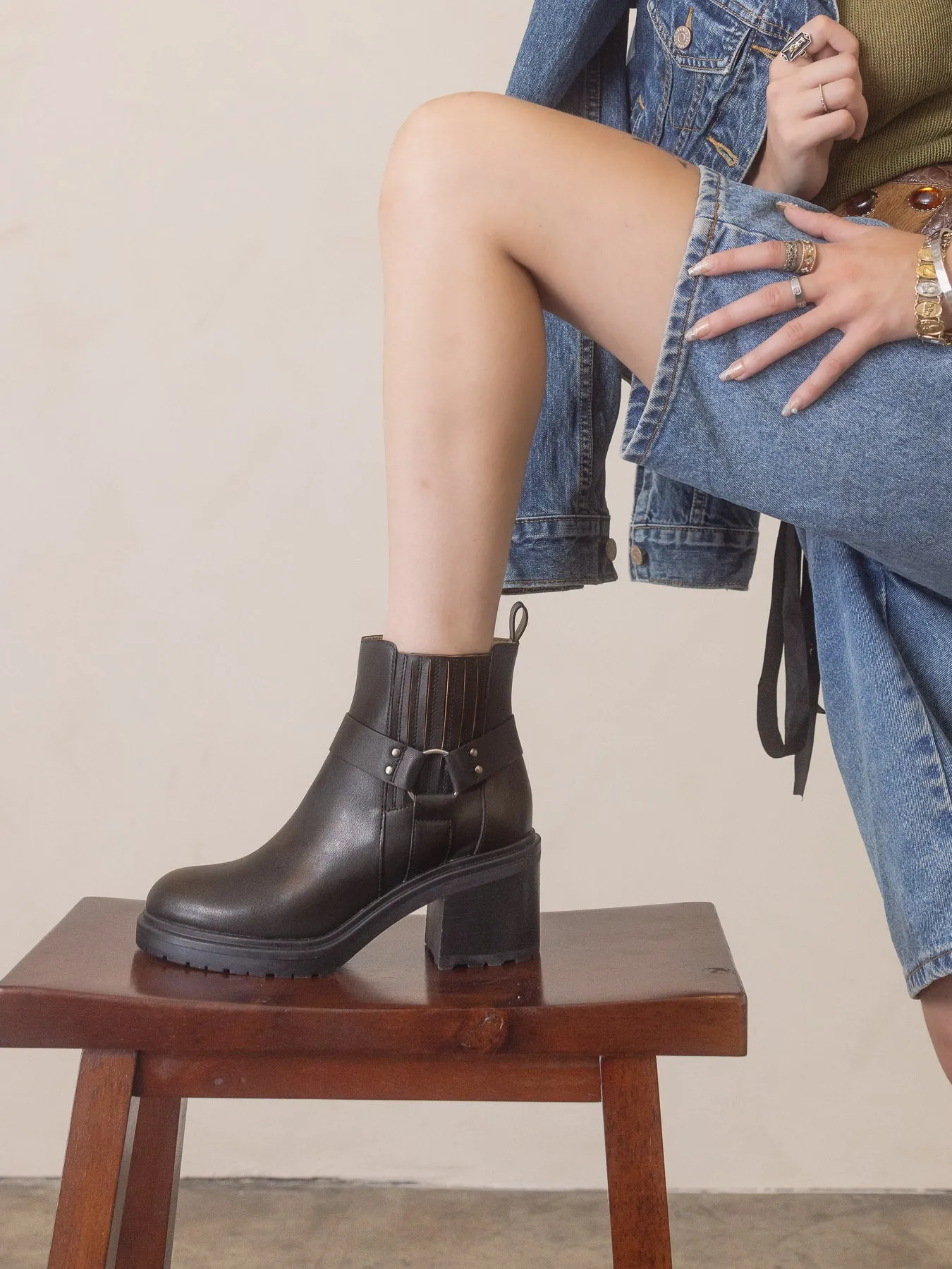 The Jayden | Brown Motorcycle Bootie