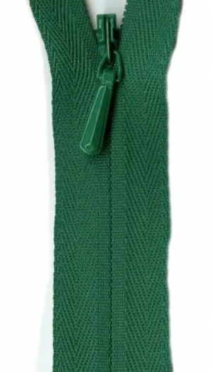 Unique Invisible Zipper Kelly Green 22in