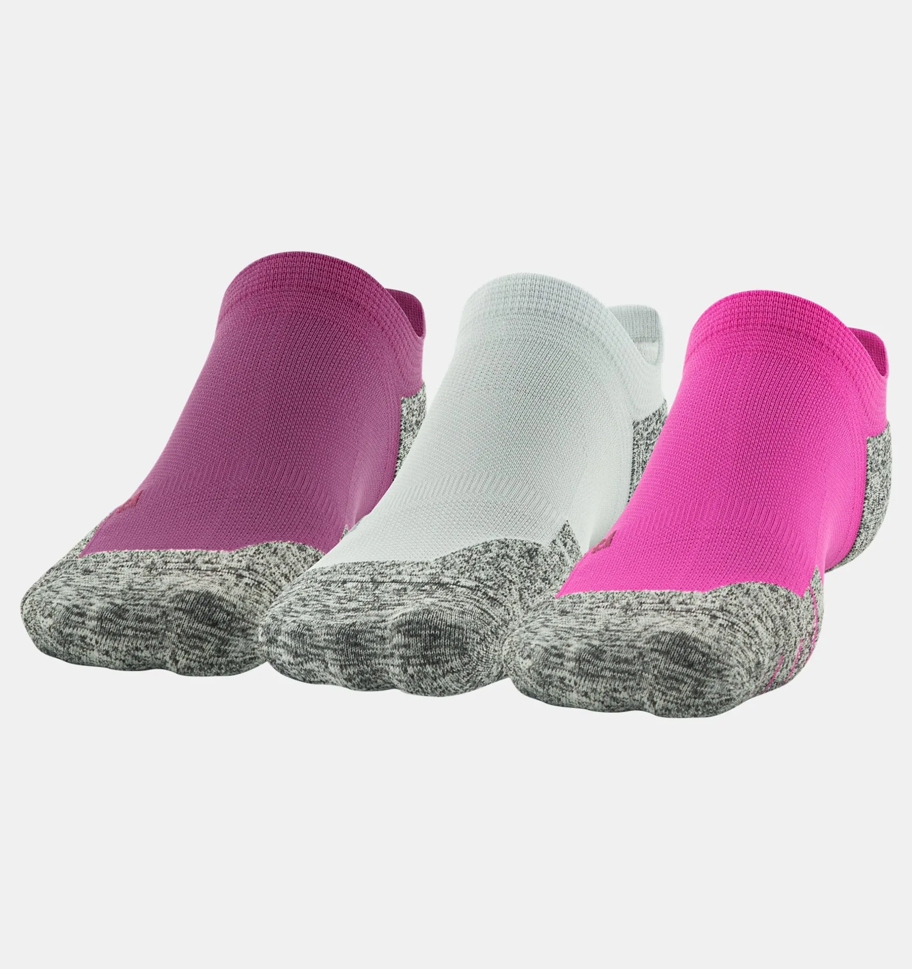 Unisex ArmourDry Run Cushion No Show 3-Pack Socks