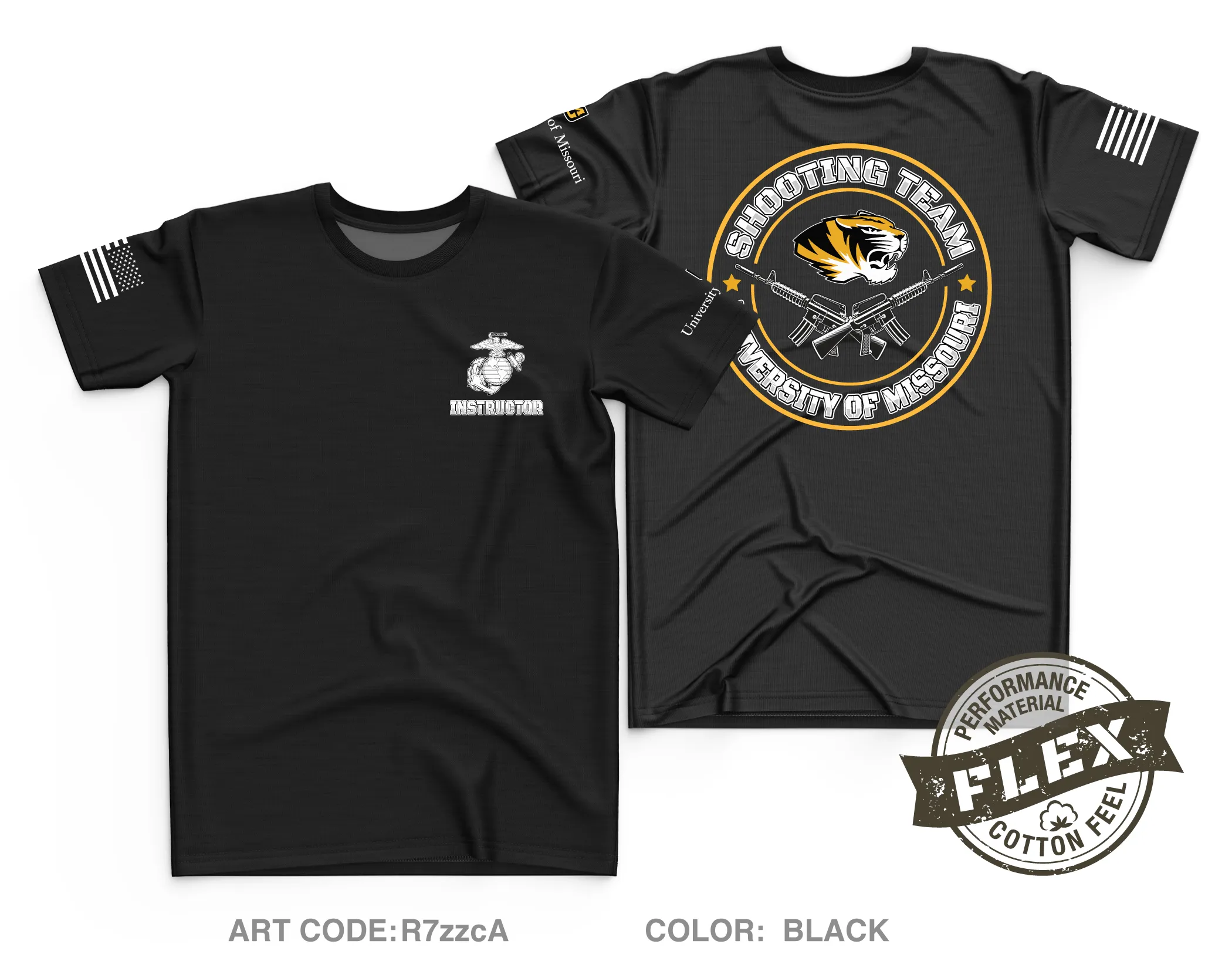 University of Missouri NROTC Core Men's SS Flex Performance Tee - R7zzcA