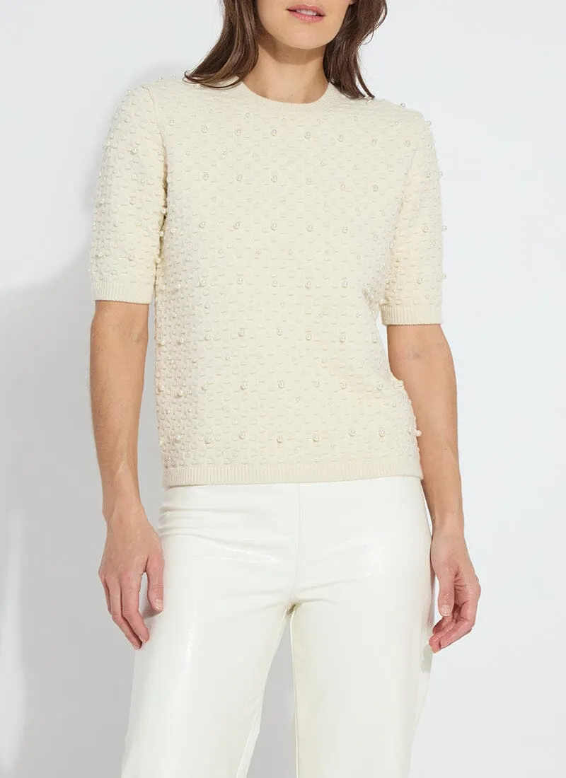 Valentina Pearl Short Sleeve Sweater