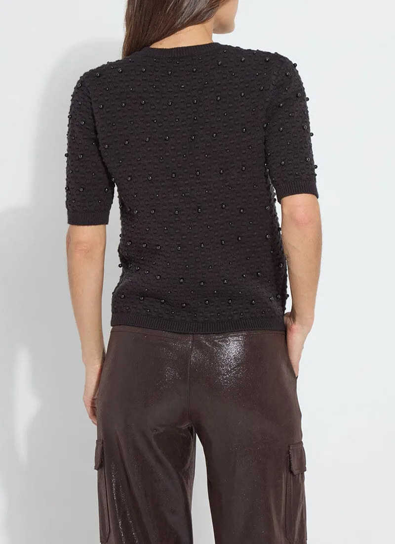 Valentina Pearl Short Sleeve Sweater