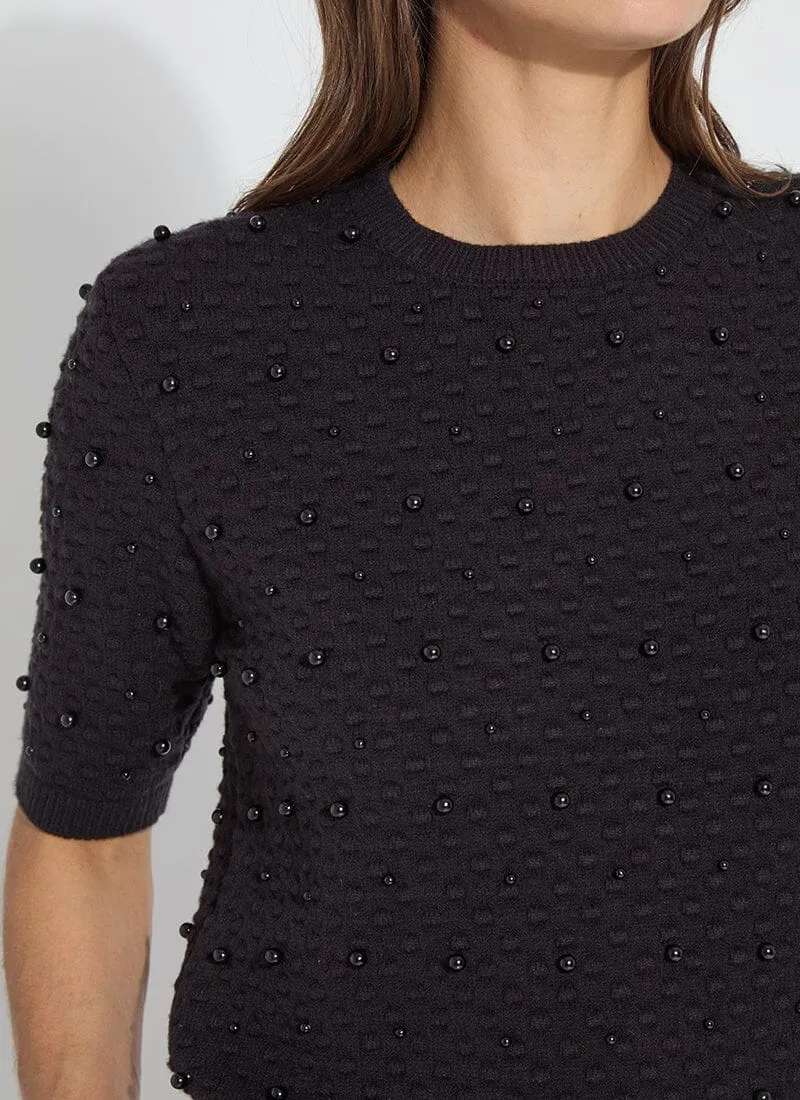 Valentina Pearl Short Sleeve Sweater