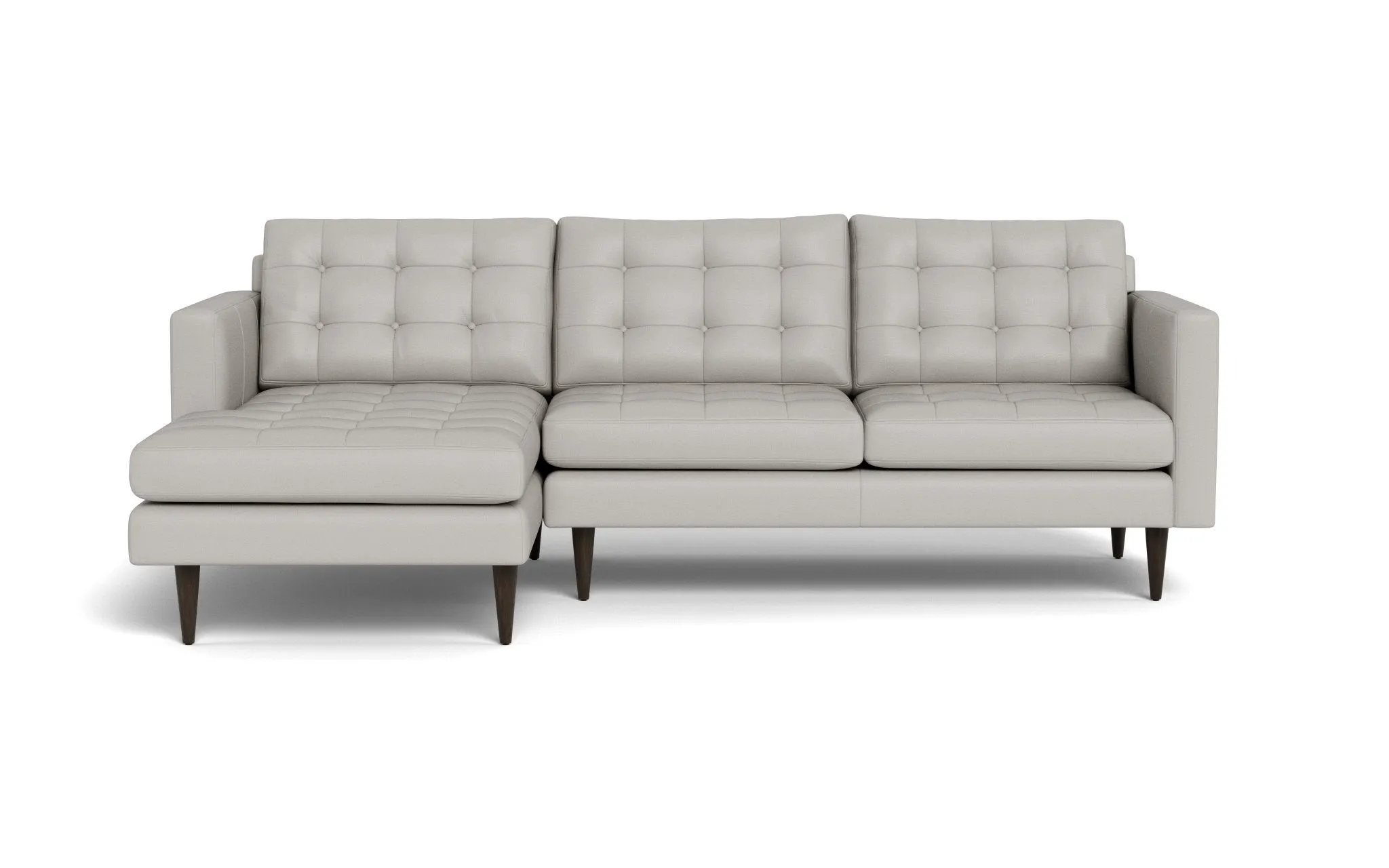 Wallace 98" Leather Left Chaise Sectional
