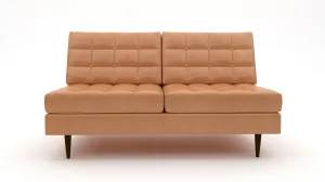 Wallace Leather Armless Loveseat