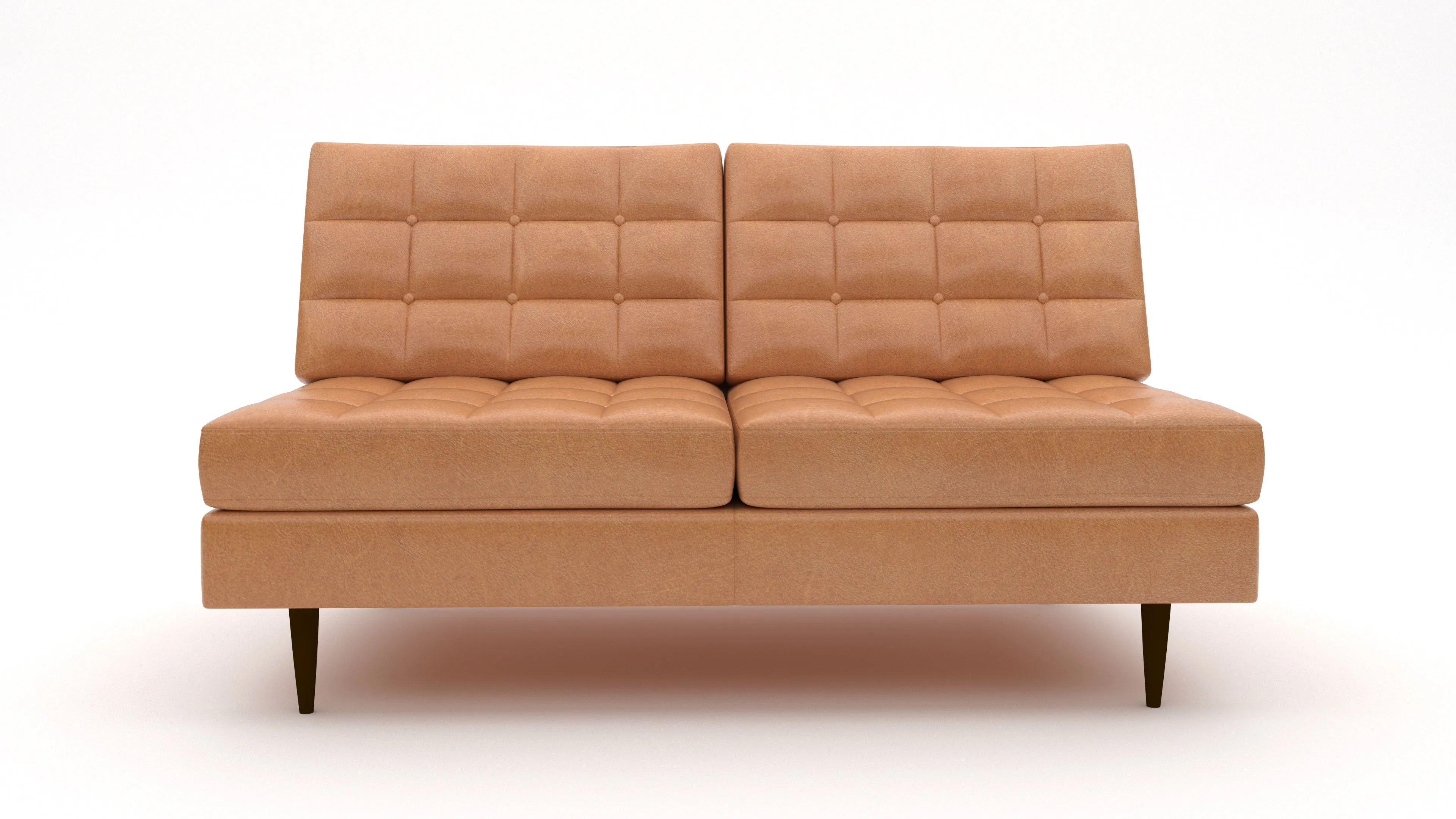 Wallace Leather Armless Loveseat