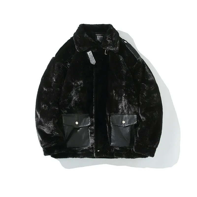 Warm Imitation Fur Insulated Jacket