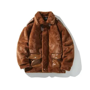 Warm Imitation Fur Insulated Jacket