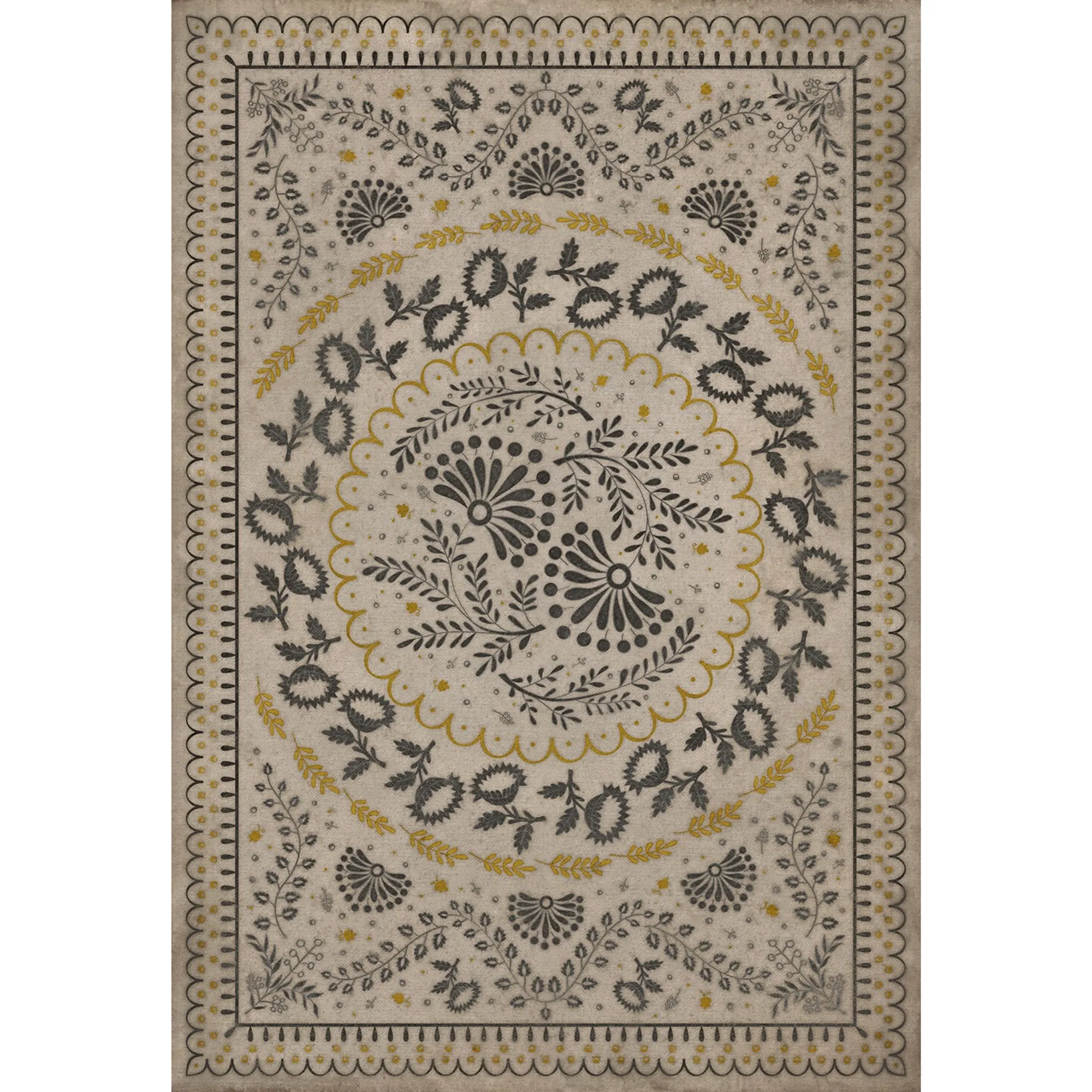 Williamsburg Cozens "Early One Morning" Vinyl Floorcloth - Spicher & Co.