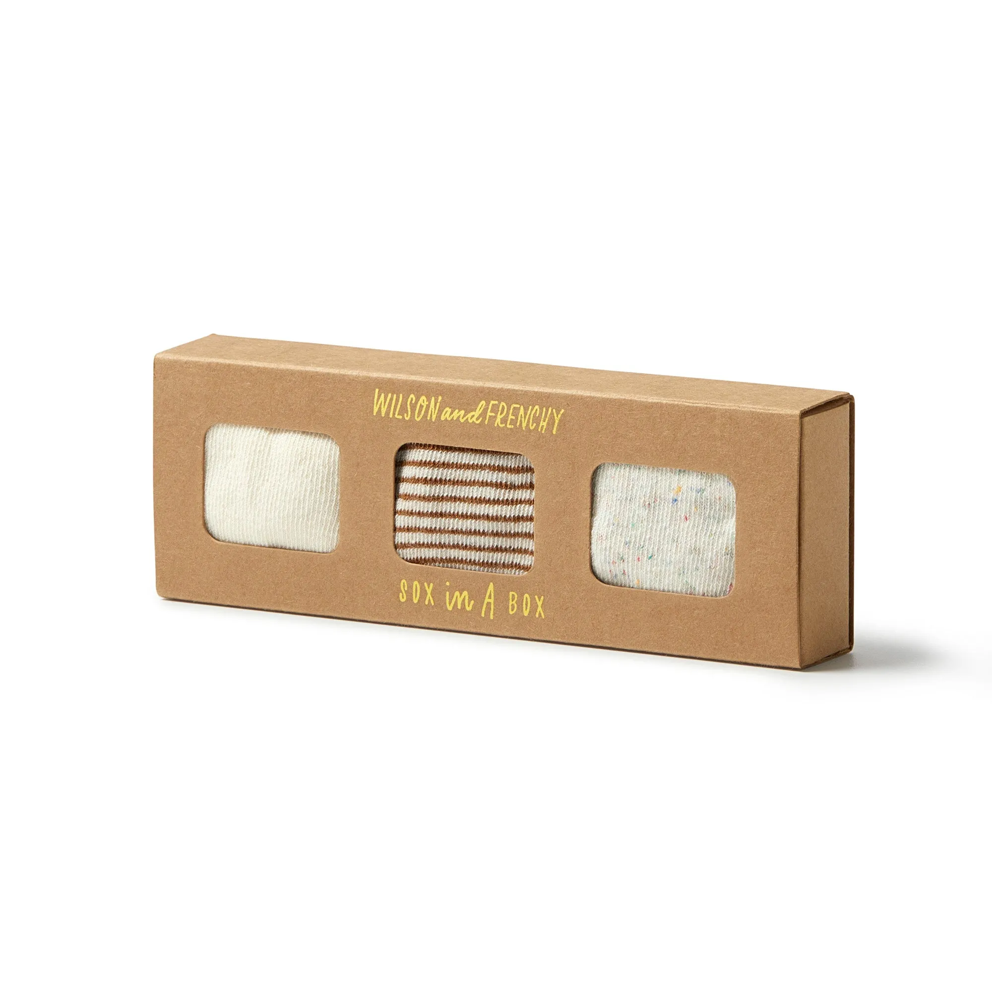 WILSON & FRENCHY 3 PACK SOCK NOUGAT/EGGNOG/OATMEAL