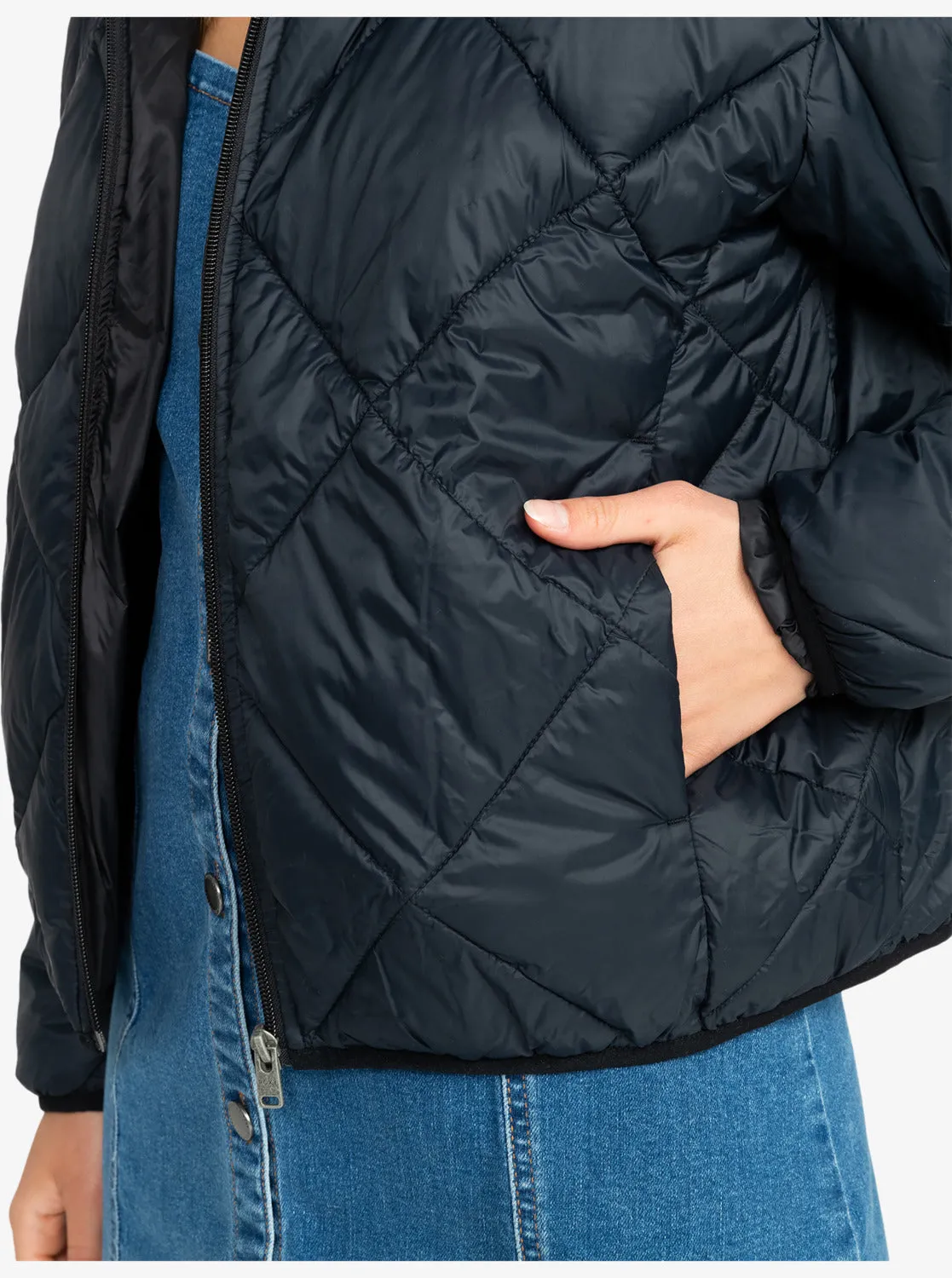 Wind Swept Lightweight Packable Padded Hooded Jacket