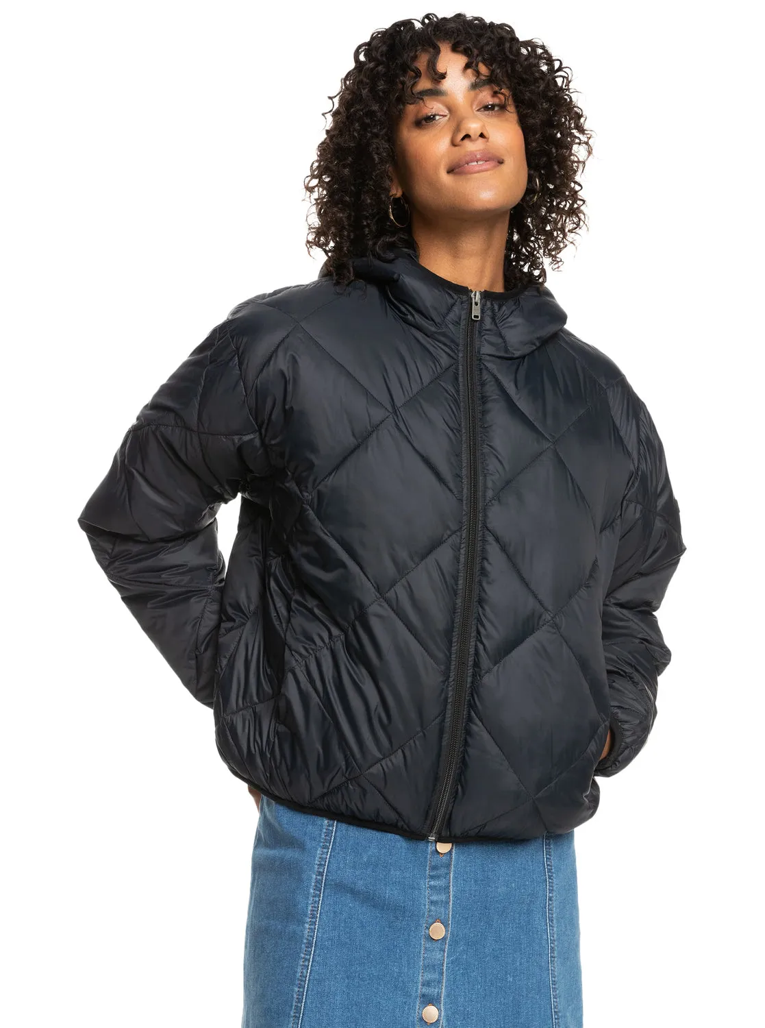 Wind Swept Lightweight Packable Padded Hooded Jacket