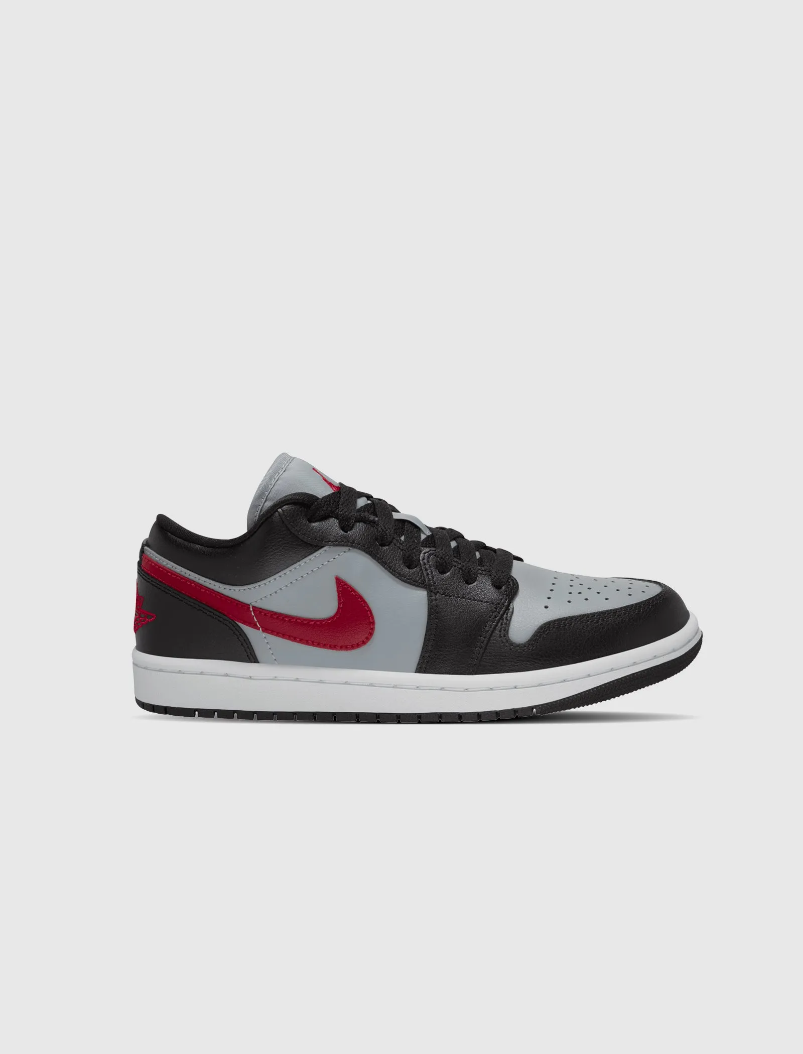 WOMEN'S AIR JORDAN 1 LOW "WOLF GREY/GYM RED"