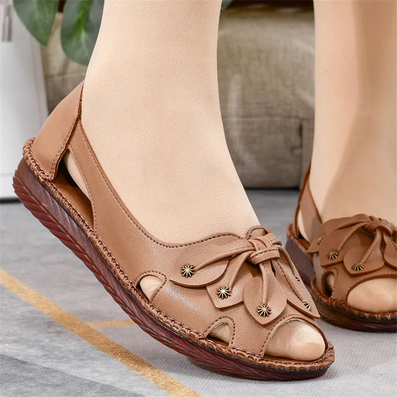Women's Extra Soft Rubber Sole Non-Slip Fish Mouth Sandals for Summer