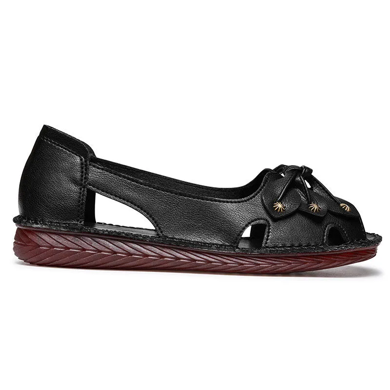 Women's Extra Soft Rubber Sole Non-Slip Fish Mouth Sandals for Summer