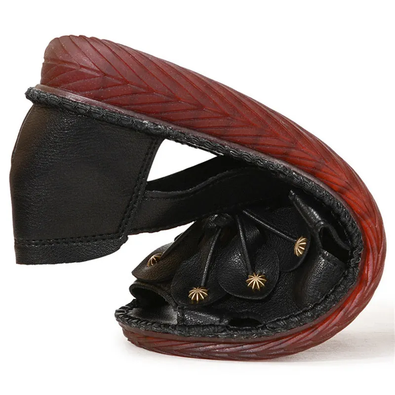 Women's Extra Soft Rubber Sole Non-Slip Fish Mouth Sandals for Summer
