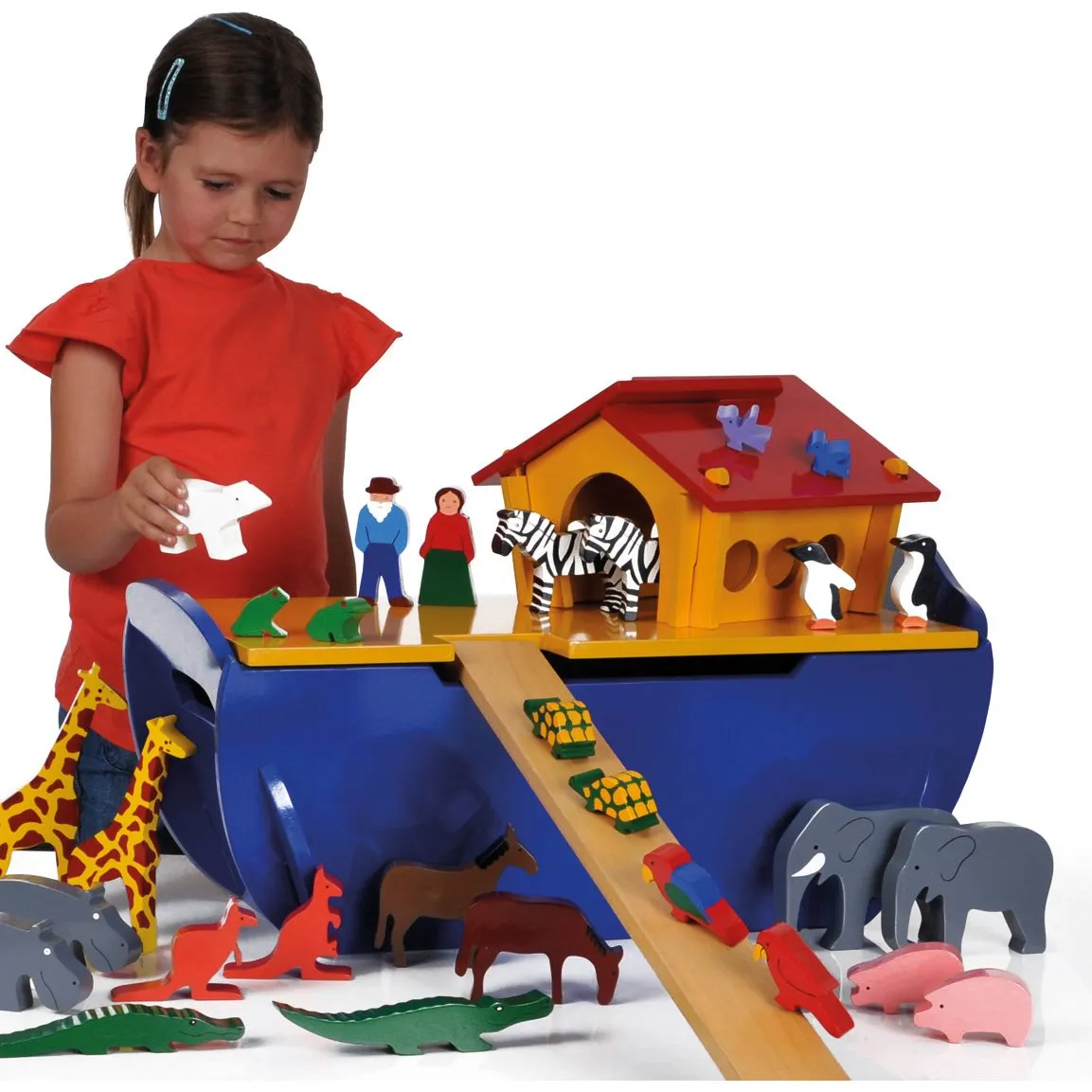 Wooden Noah's Ark Play Set