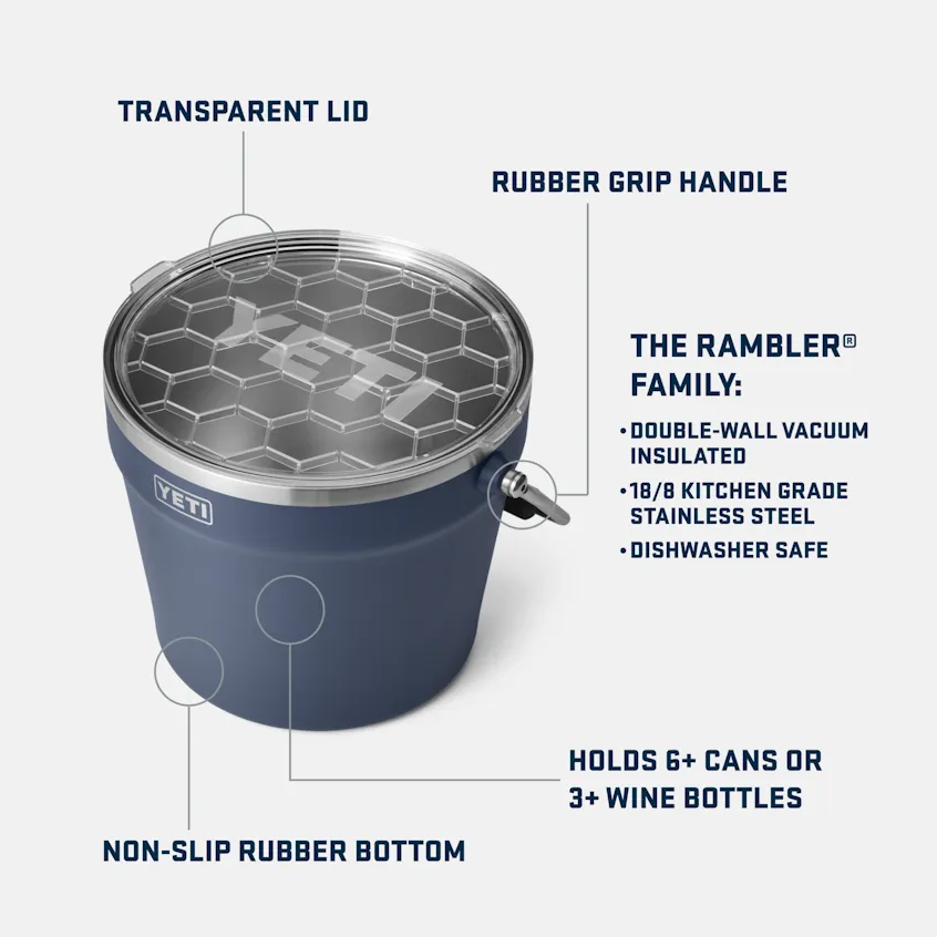 Yeti - Rambler 7.6L Beverage Bucket - Stainless Steel