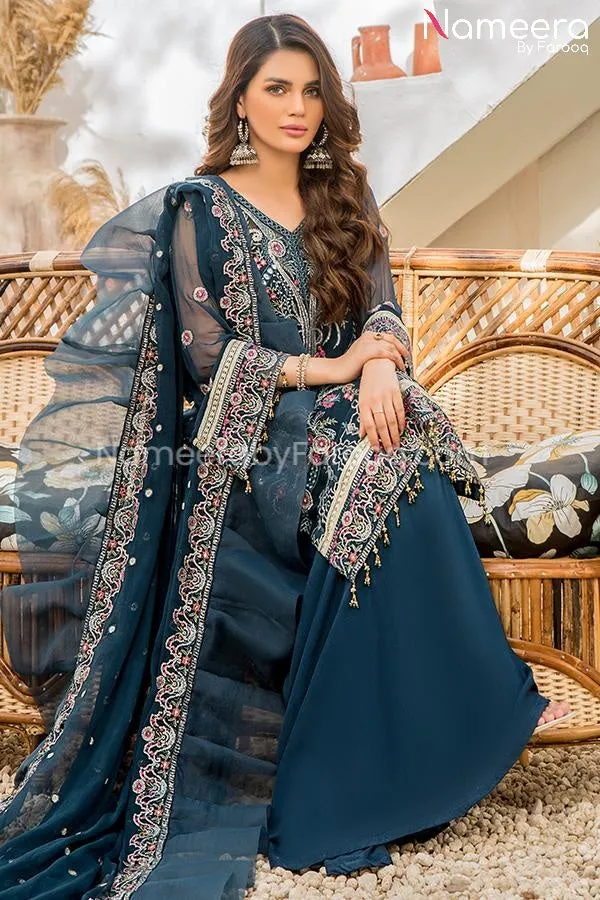 Zara Shahjahan Pakistani Sharara Suit Online #PF76